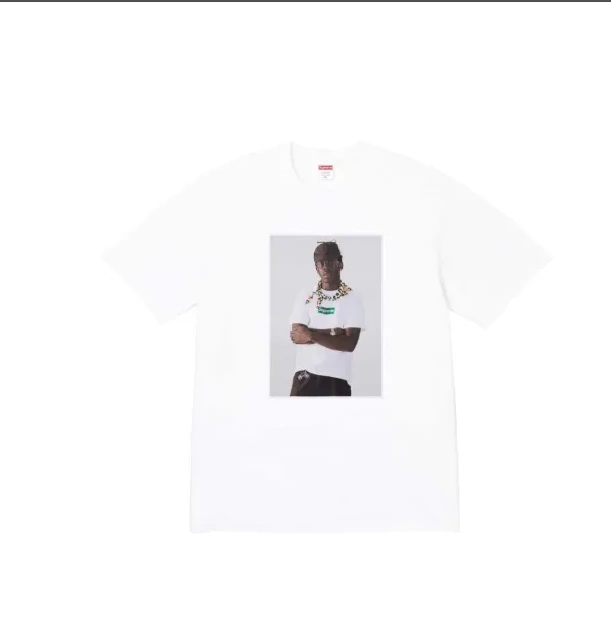 Round White XL Black Printed M Tyler L S Portrait Short FW24 The T and Sleeve Tee Neck Creator 0727